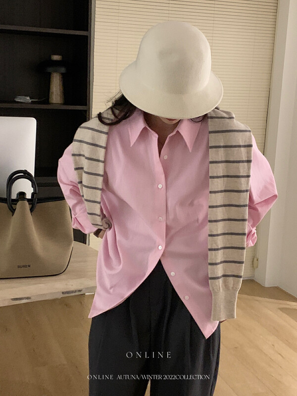 【ON LINE】Korean standard!  11 Colors Korean Texture Tencel Commuter Shirt A361150