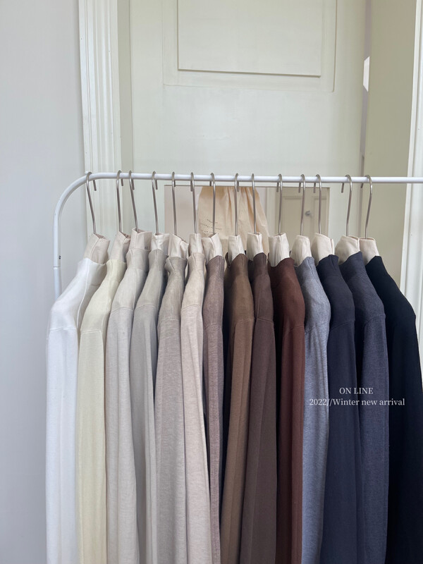 【ON LINE】Breakthrough 34 Color Rabbit Velvet Core Yarn Comfortable Half Turtleneck Bottoming Knit Sweater 91311A