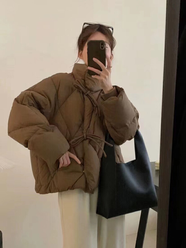 【LOVELY/SHMILY】Korean version thick bow down jacket down jacket S2613