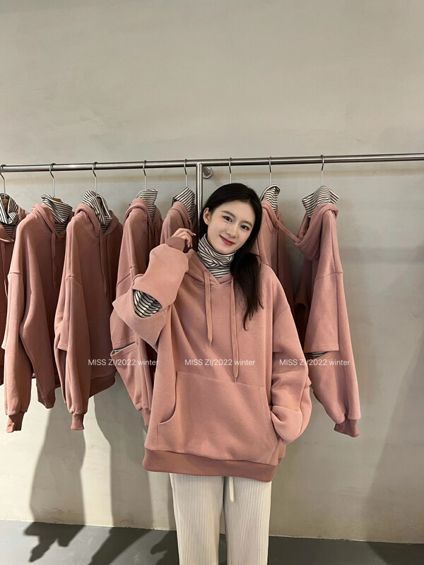 【MISS ZI】Korean Hooded Sweatshirt 3505# CQW