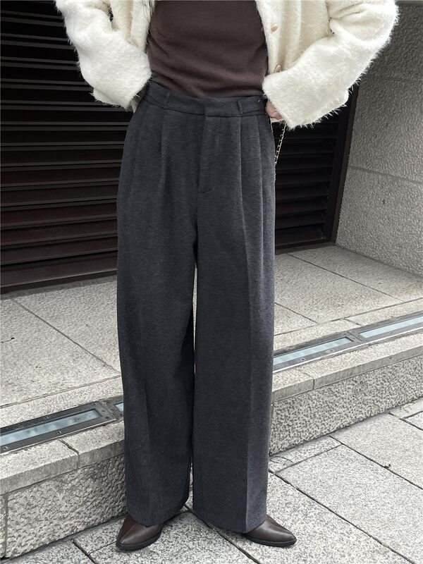 【TN】Wide-leg straight-leg mopping slim trousers 6138# CLS