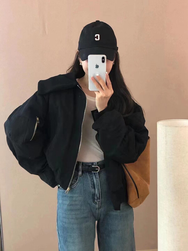 【RS】Large lapel pleated all-match casual warm down jacket RS3108# FHX