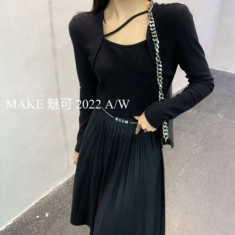 [MAKE Charm] Temperament Women's Shirt with Arc Hem 3537# OZQ