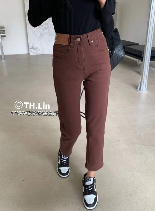 Original price 84.60! 【T.H】Western style simple Korean style cigarette pipe jeans 171901# LSW