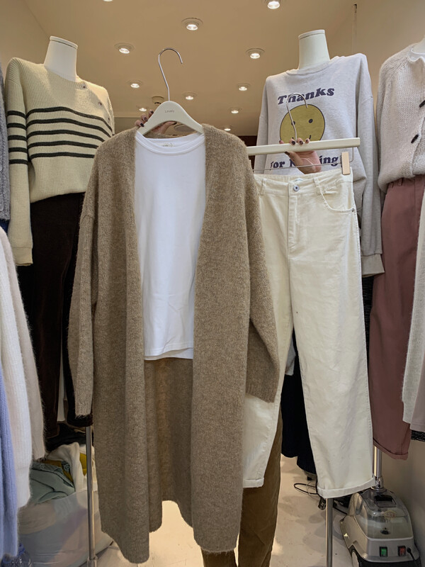 【LOVELY/SHMILY】All-match lazy style long sweater cardigan knitted cardigan M0898