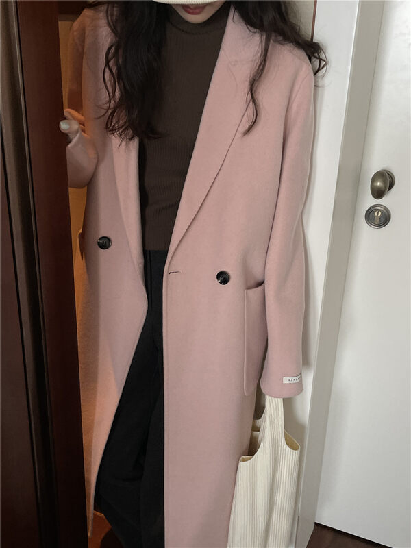 【TN】Korean Loose Casual Double Breasted Wool Jacket (100% Wool) YS1-W139# CLS