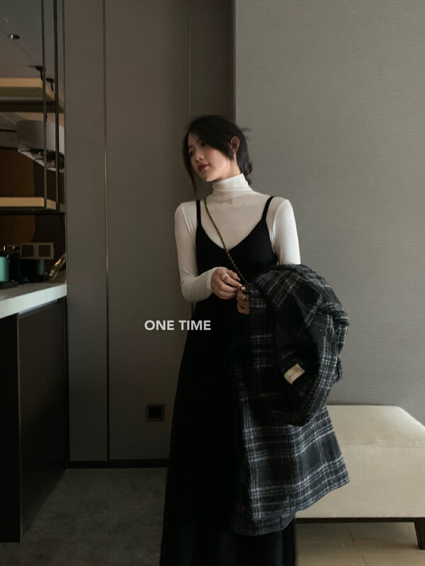 【ONE TIME】Slim Sling Comfortable Versatile Dress (100% Wool) OT7697# JHY