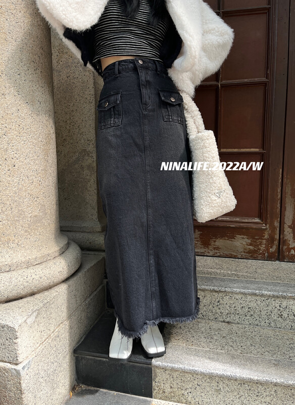【NINA LIFE】High waist slim slim skirt 6502# ZXL