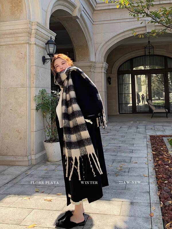[Y.JIA Eja] South Korean temperament versatile wool scarf YS1-902