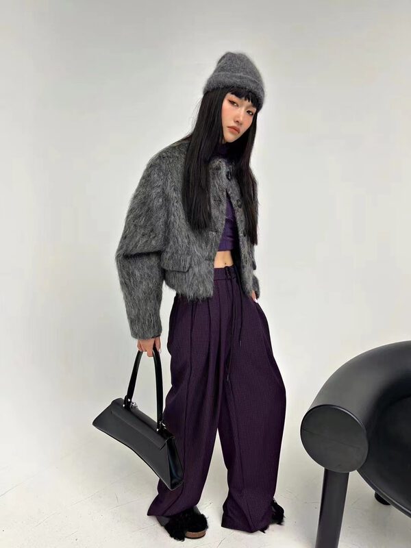 【D.TWO D2】Korean style ladies style all-match wool coat (including 60% wool) 2528100# ZXL
