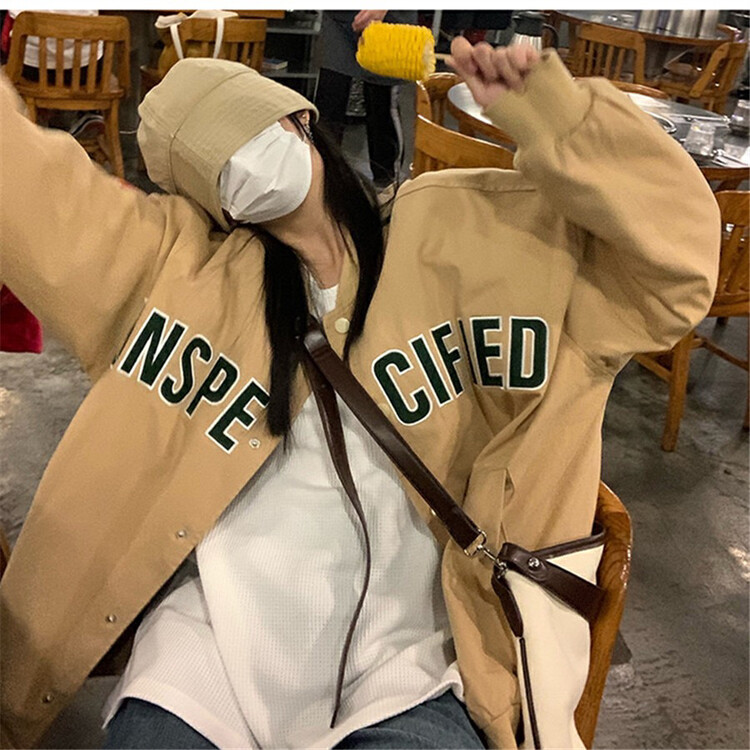 【L.L STUDIO】Fashionable and versatile American baseball warm padded jacket 78358# PCZ