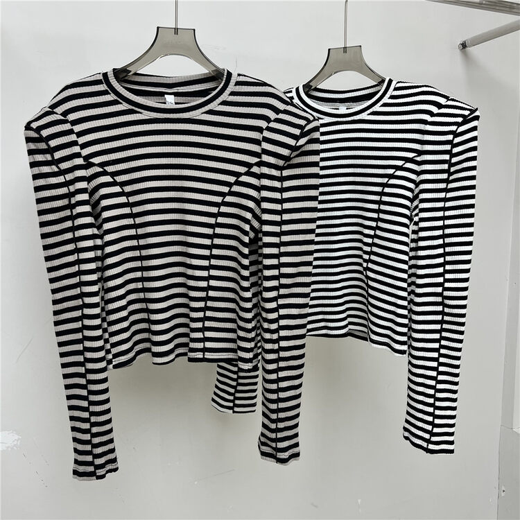 【OPEN】Casual Striped Versatile Knit Sweater 5250# OZQ