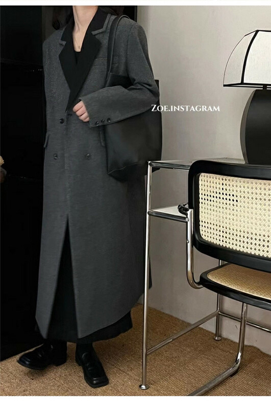 【D.TWO D2】Korean style fashion coat (20% wool) 2513058# ZXL