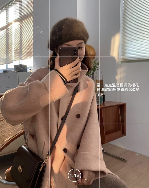 【Y.JIA】Stand-up collar double-breasted wool coat coat wool coat (including 100% wool) 55013# FHX