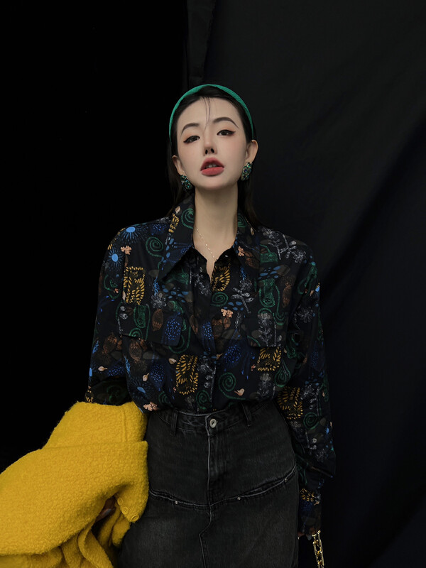 【D.TWO D2】Single-breasted high-quality comfortable and versatile shirt 2515088# ZXL