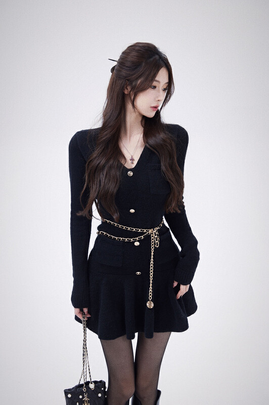 【L.L STUDIO】Pure Desire Sexy Dress (with Belt) 78421# PCZ