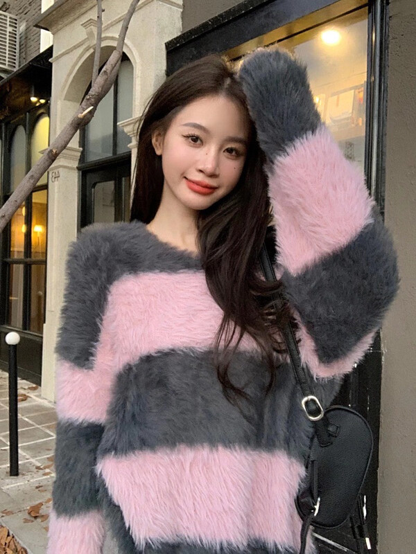 [Y.JIA Yijia] Korean casual style loose and lazy V-neck sweater 885