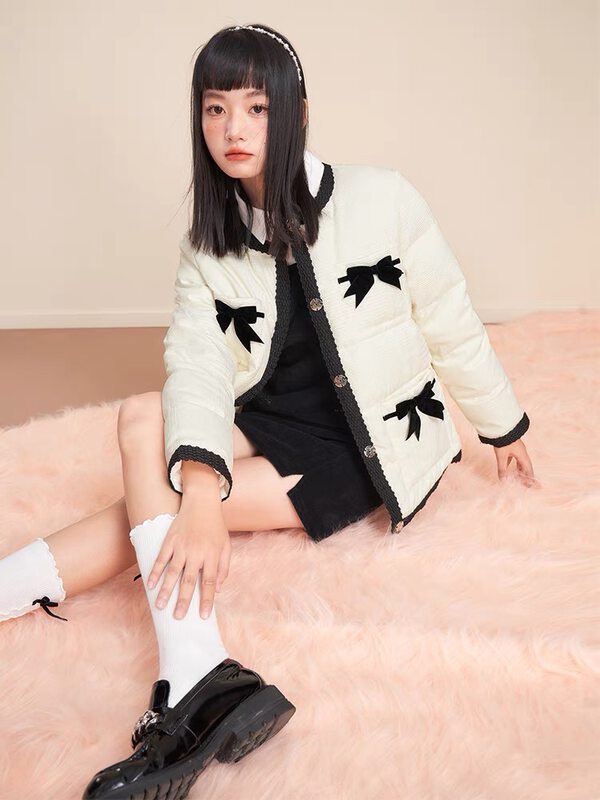 【SUSAN】Korean Style Sweet Bow Warm Padded Jacket 5713# LSW