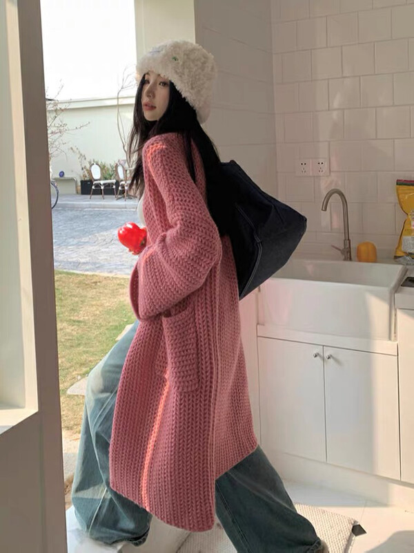 【L.L STUDIO】Lazy Loose Sweater Casual Knit Cardigan 78344# PCZ