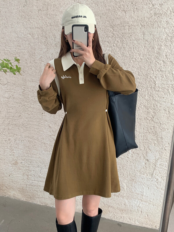 Original price 94.99! New in autumn! [VICTORY.2] Color matching all-match letter dress v548# WPL