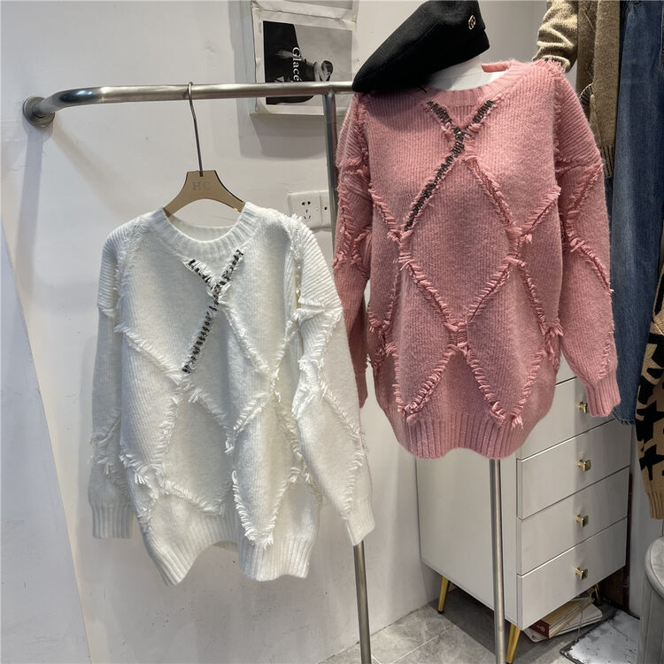 [Korean C Home] Long-sleeved pullover all-match warm sweater 22070# PCZ