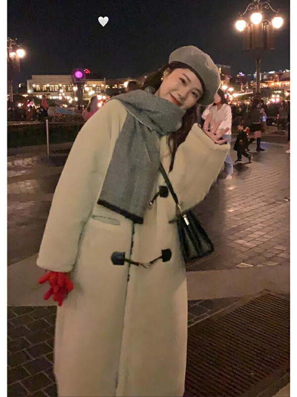 【L.L STUDIO】 Korean version loose warm metal buckle imitation lamb wool coat 78493# PCZ