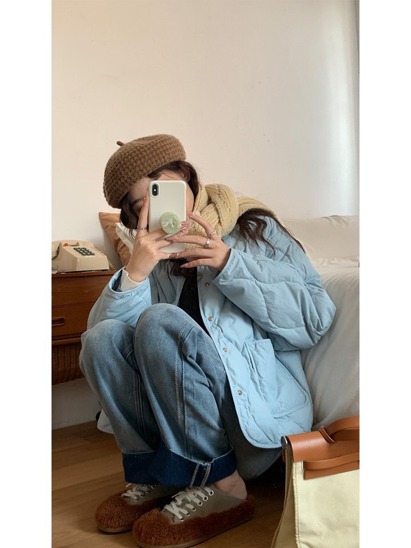 【L.L STUDIO】Korean version Lingge all-match warm padded jacket 78423# PCZ