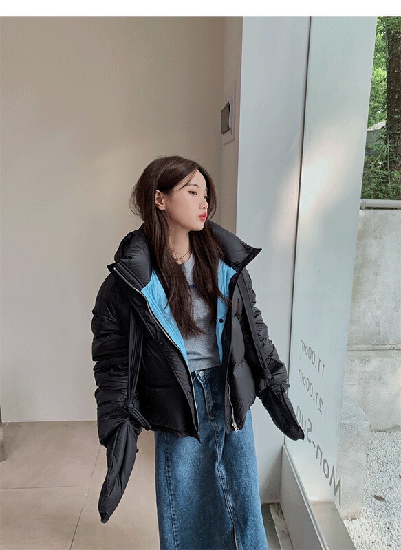 【DS】Korean Loose Hooded Warm Down Jacket (90% White Duck Down) 99286# JHY