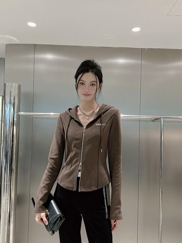 New in autumn! [DS] letter embroidery slim fit and slim knitted cardigan 52151D# JHY