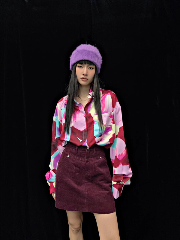 【D.TWO D2】Colorful high-end design temperament shirt 2515139# ZXL