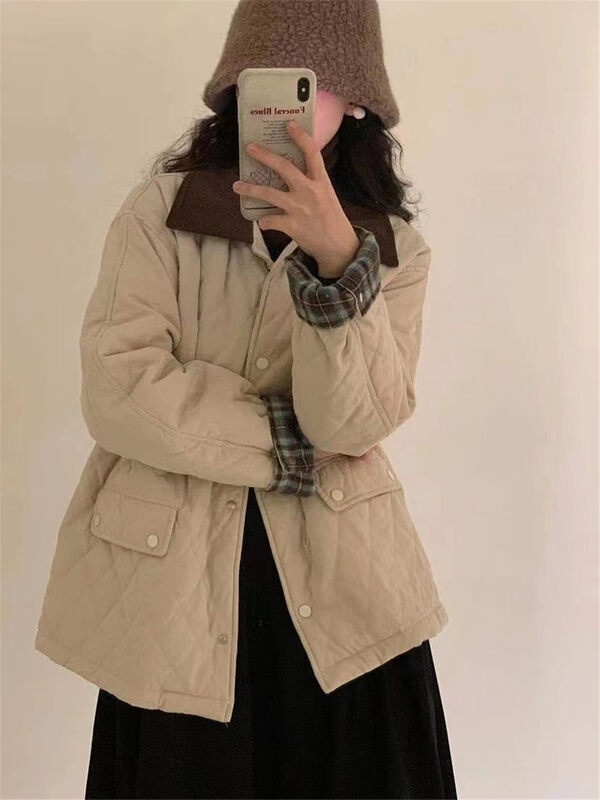 【SUSAN】Korean version of small lapel quilted short coat Q1707# LSW