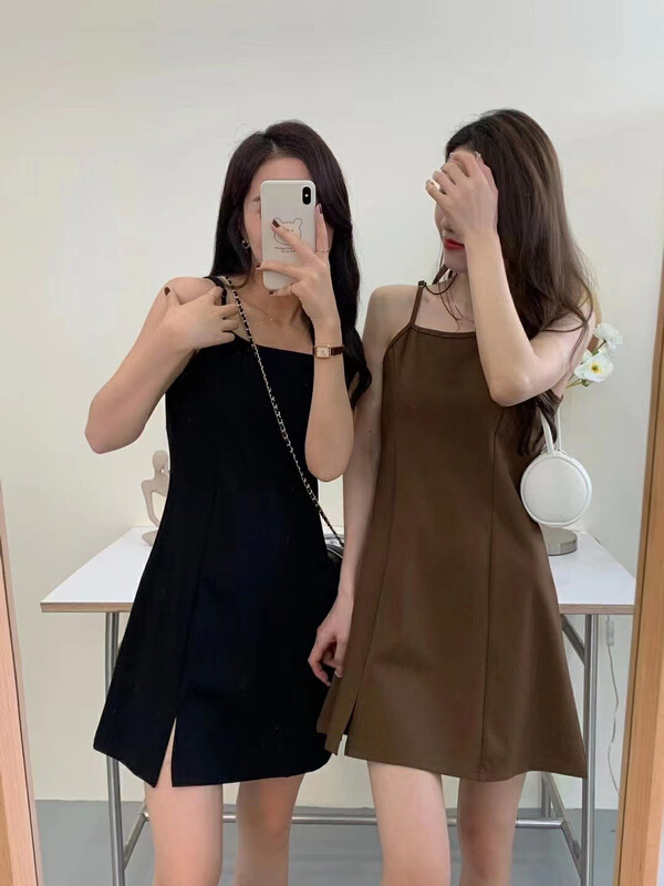 New in early autumn! [VICTORY.2] Simple small slit suspender dress V62# WPL