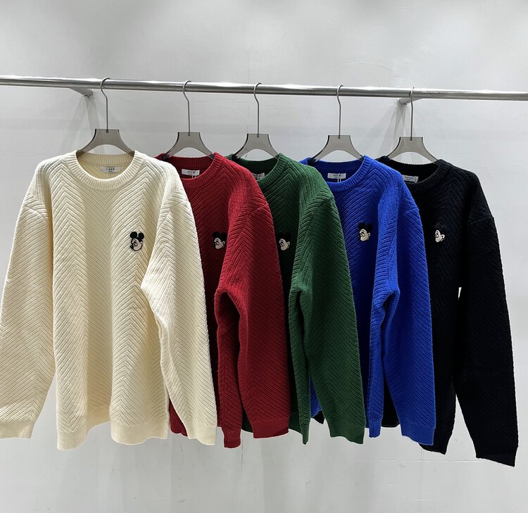 New in winter! [OPEN] Round neck Mickey loose warm sweater 7273# OZQ