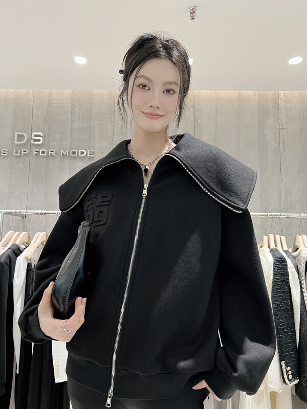 New in winter! [DS] Large lapel fashion casual cardigan plus fleece sweater 23353D# JHY