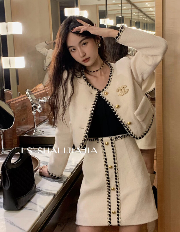 [LS] Goddess fan coat skirt small fragrance suit 2361-1