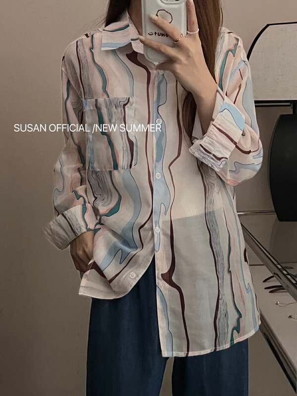 【SUSAN】Artistic Loose Vintage Shirt 19627# LSW