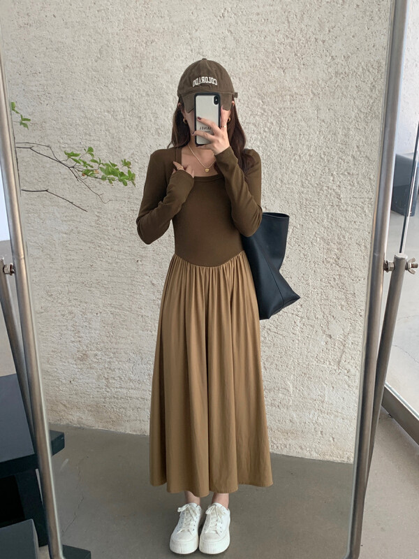 Autumn is new! [VICTORY.2] stitching design sense of retro Western style dress v45# WPL