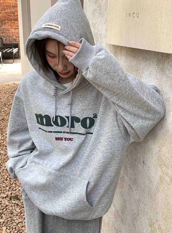 【Blue Show】Candy Color Letter Baby Fleece Hoodie 8005# LSW
