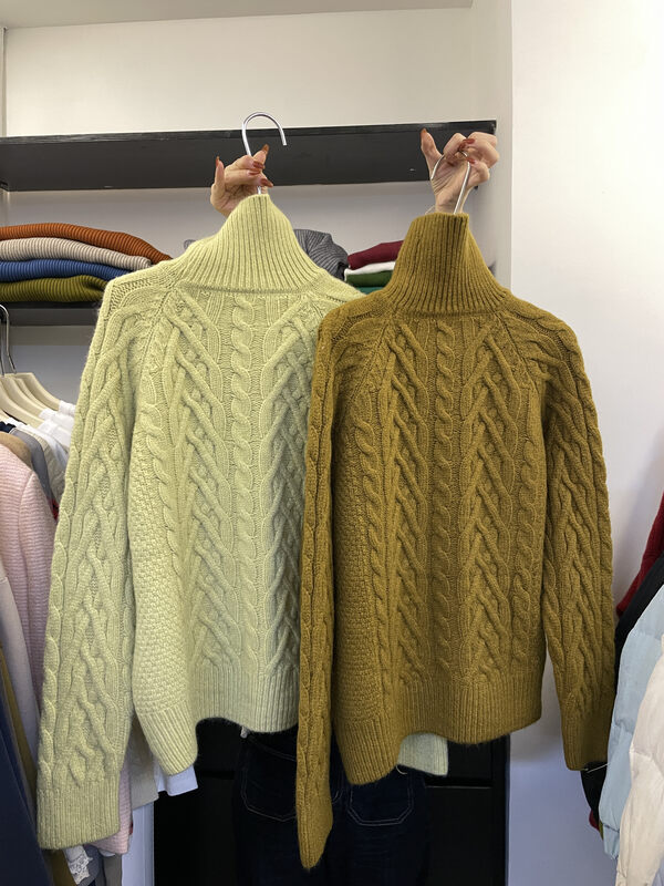 【SUSAN】Korean high-neck twist warm sweater 82253# LSW