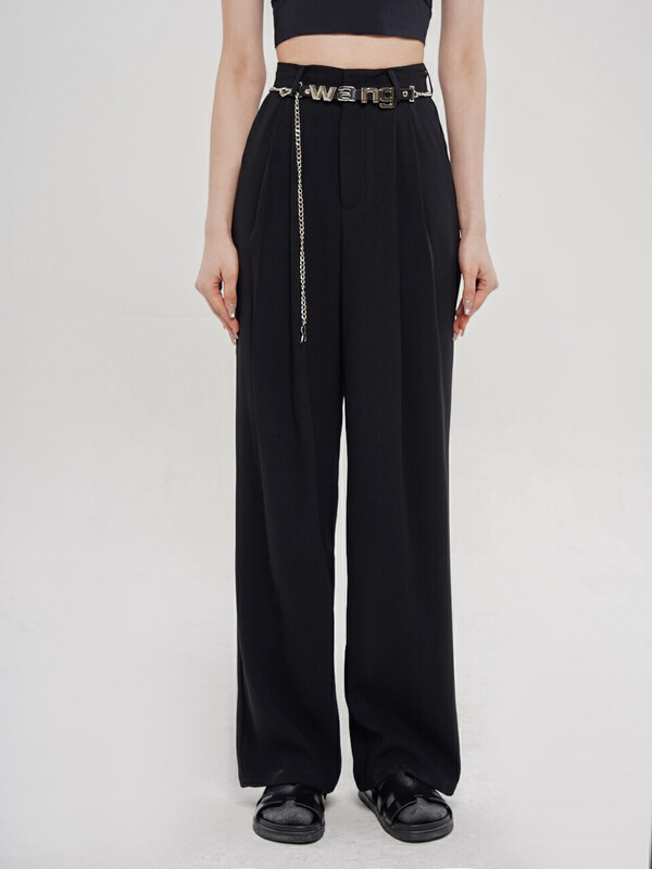 Autumn is new! [DS] Korean high waist all-match casual pants (with waist chain) 28595D# JHY