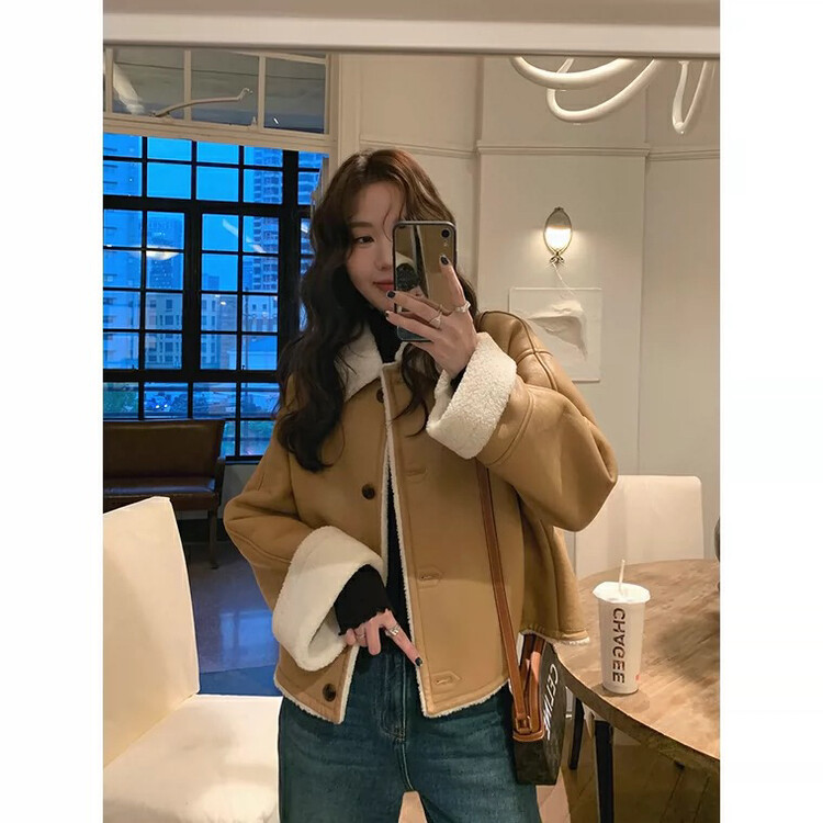 【L.L STUDIO】Korean style long-sleeved short jacket 78351# PCZ