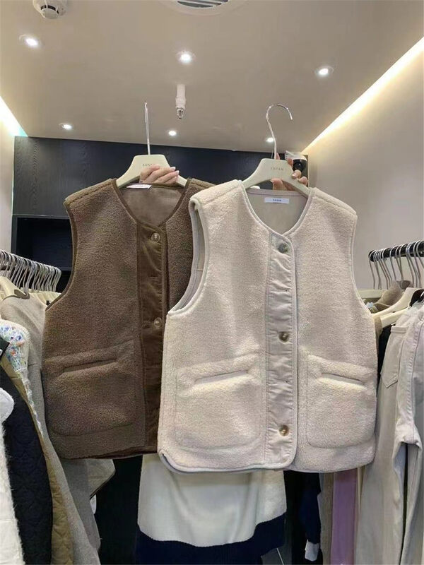 【SUSAN】Korean Simple Warm Plush Vest 82083# LSW