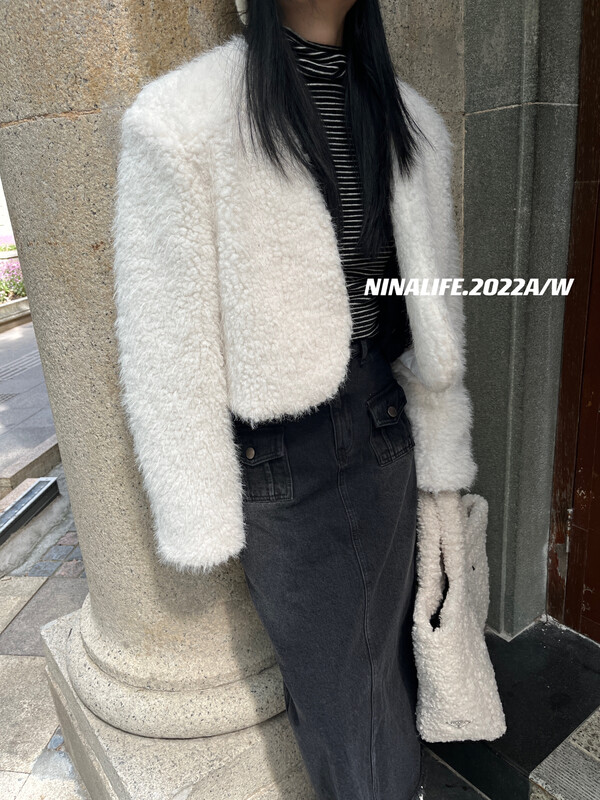 【NINA LIFE】Korean version fur warm temperament short coat 6505# ZXL