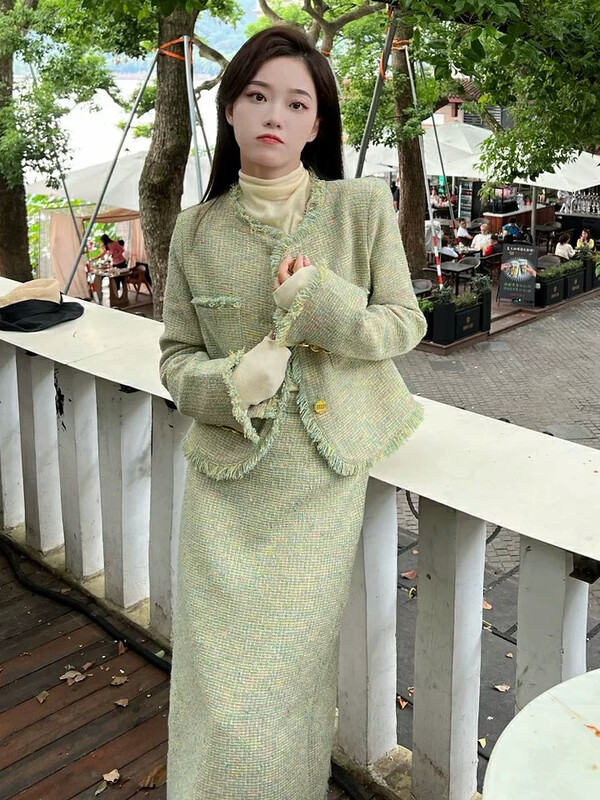 【L.L STUDIO】 The Wizard of Oz Temperament Small Fragrance Jacket + Slimming Skirt Suit 78263# PCZ