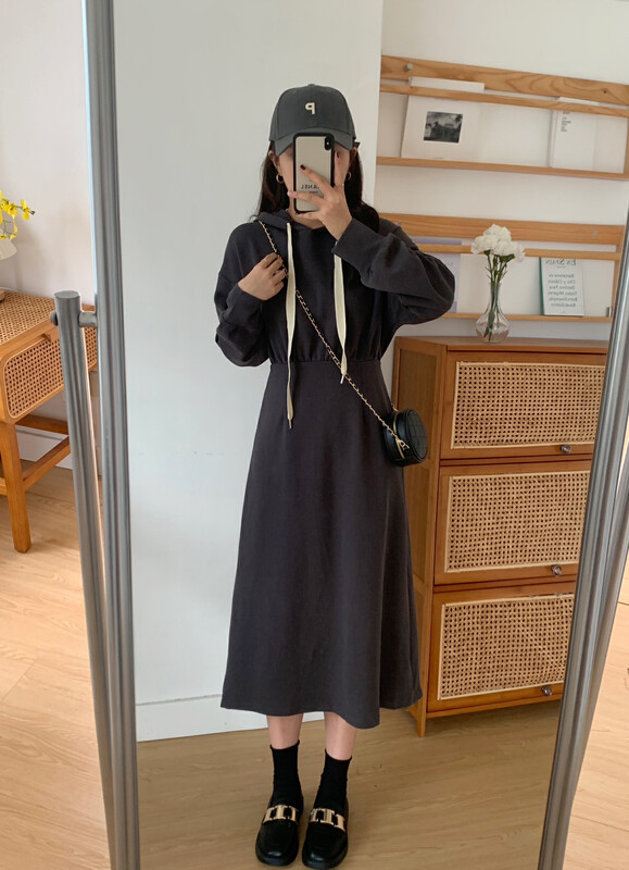 [VICTORY.2] Hooded waist long-sleeved dress vv71# WPL