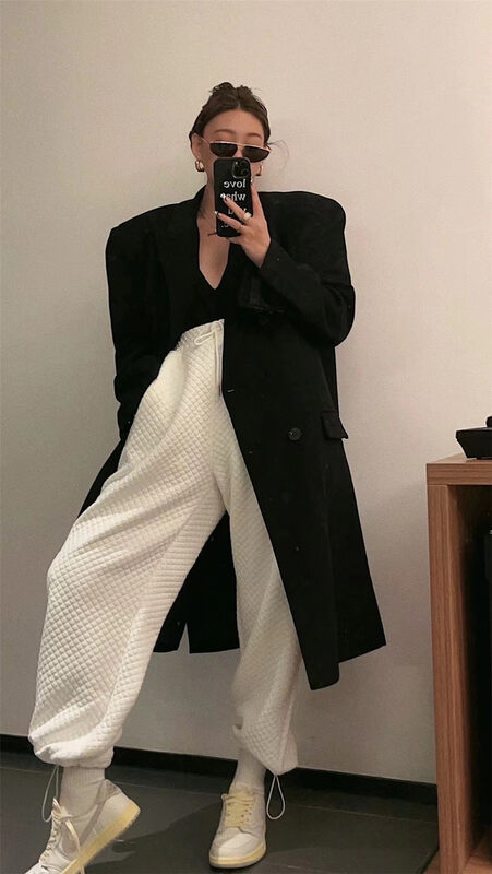 【OPEN】Fashionable Double Breasted Padded Corduroy Coat 9115# OZQ