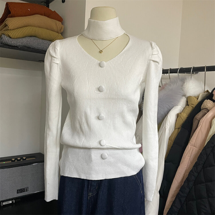 【SUSAN】Temperament Design Hollow Knit Sweater 82053# LSW