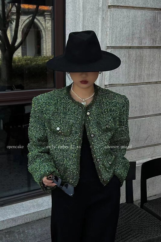 【OPEN】Xiaoxiang Breasted Blended Short Jacket 9073# OZQ