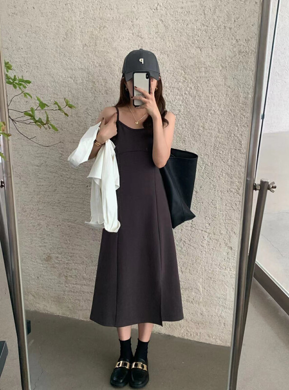 【VICTORY.2】Korean minimalist suspender dress v57# WPL