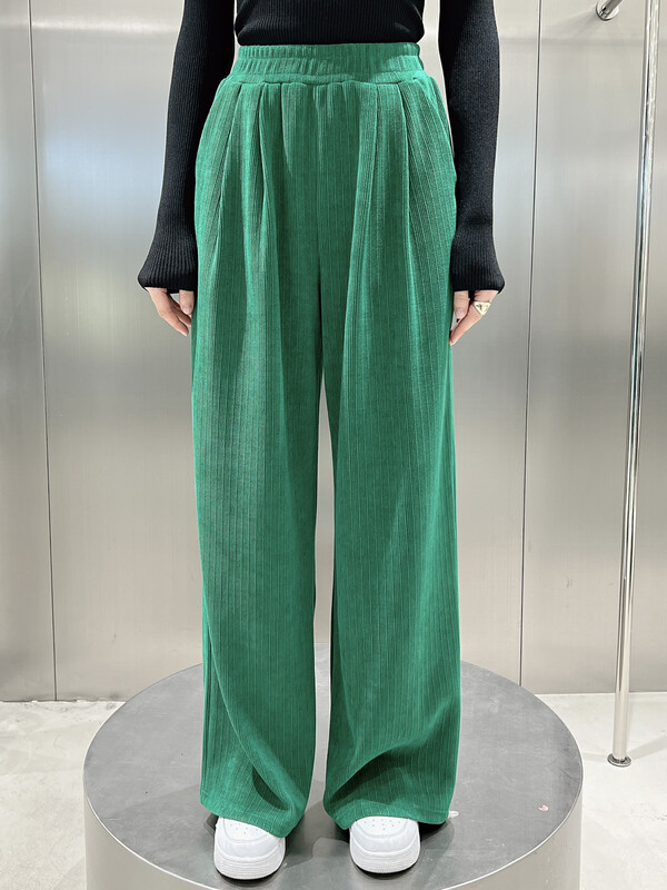 [DS] Korean version of simple elastic waist slim casual pants 52162D# JHY